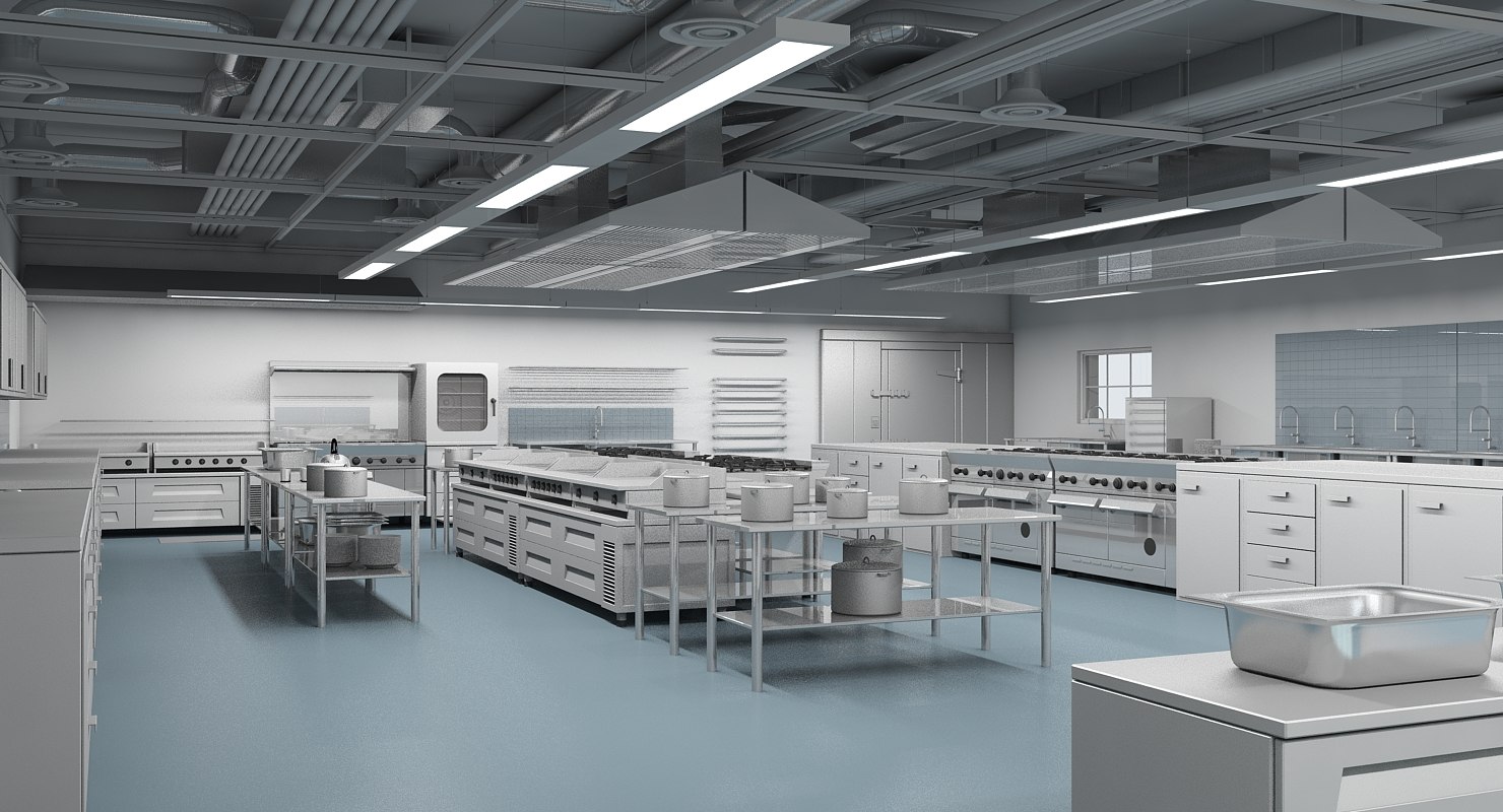  commercial  kitchen  3d max