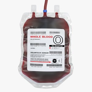 realistic blood bag 3d model