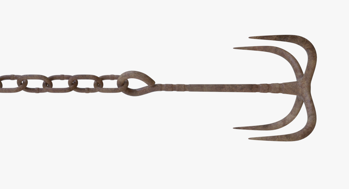 3d model subdivision grappling hook