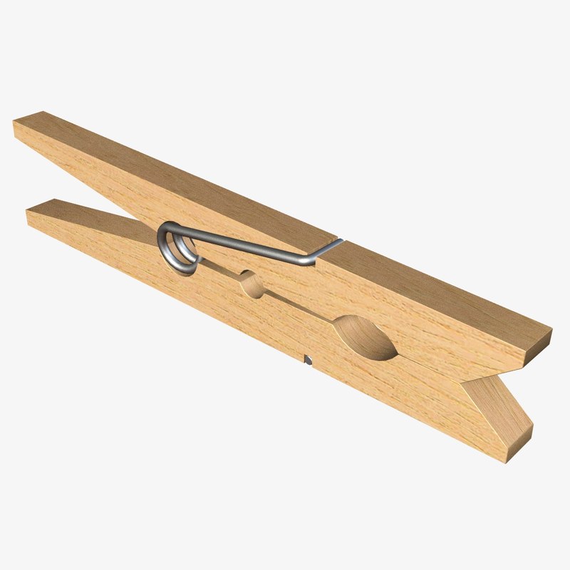 clothespin clothes 3d model
