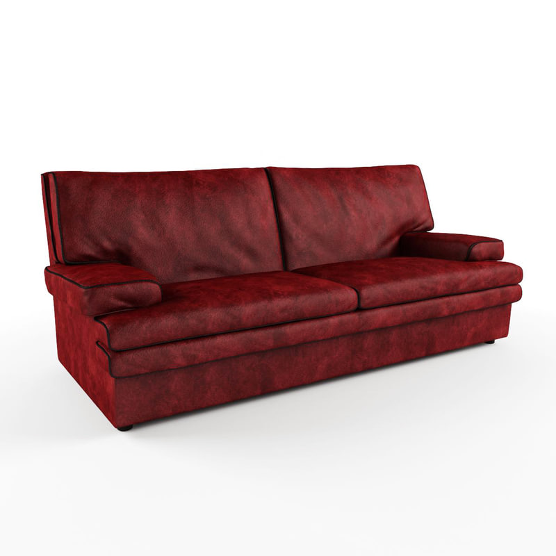 Burgundy Leather Sofa