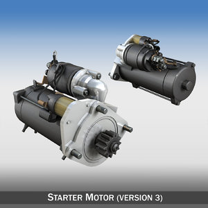 starter motor engines 3d c4d