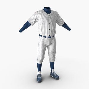 baseball player outfit generic 3d c4d