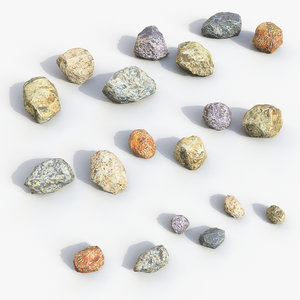 3d model stones pack hd