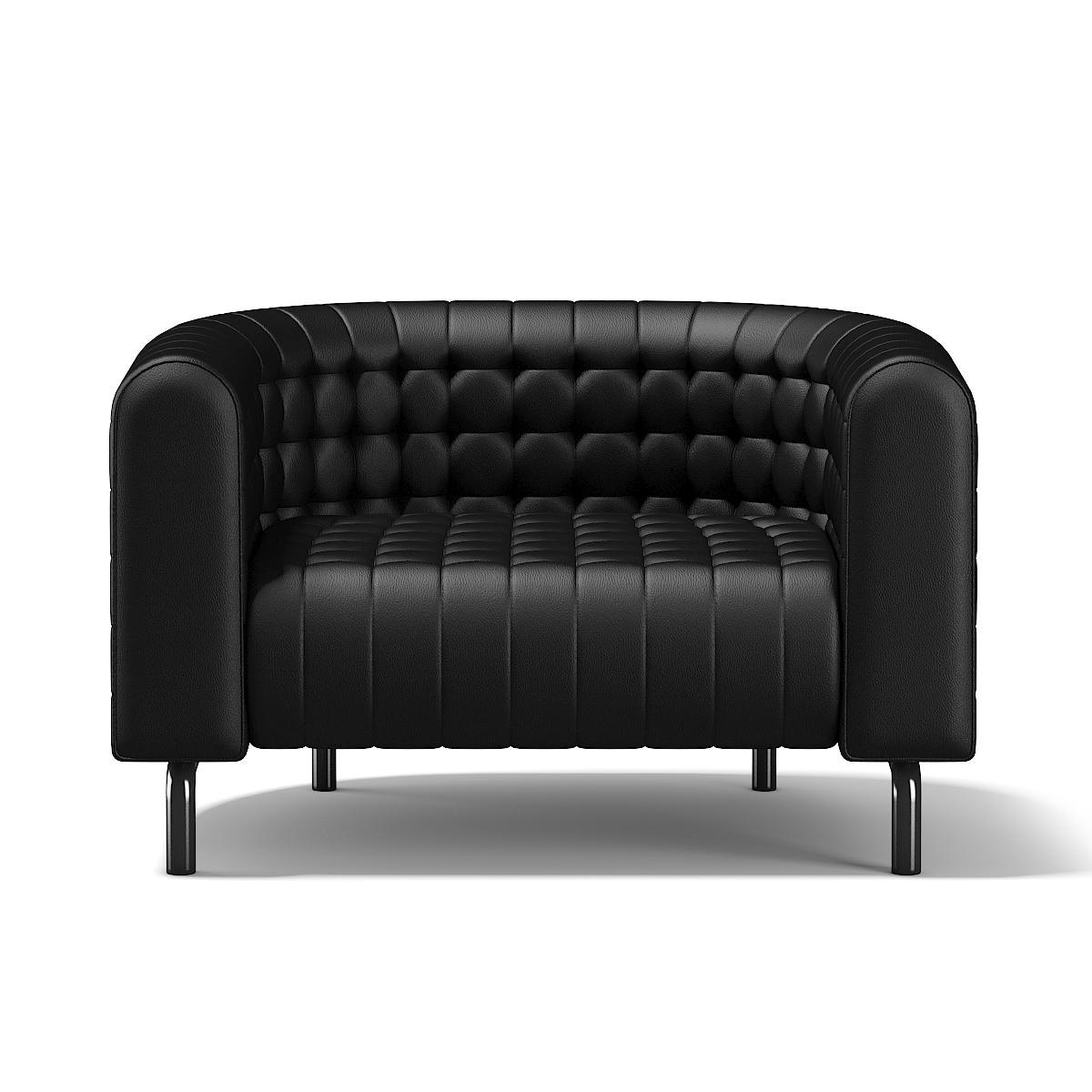 3d Black Leather Armchair Model