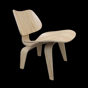 eames plywood chair 3d model
