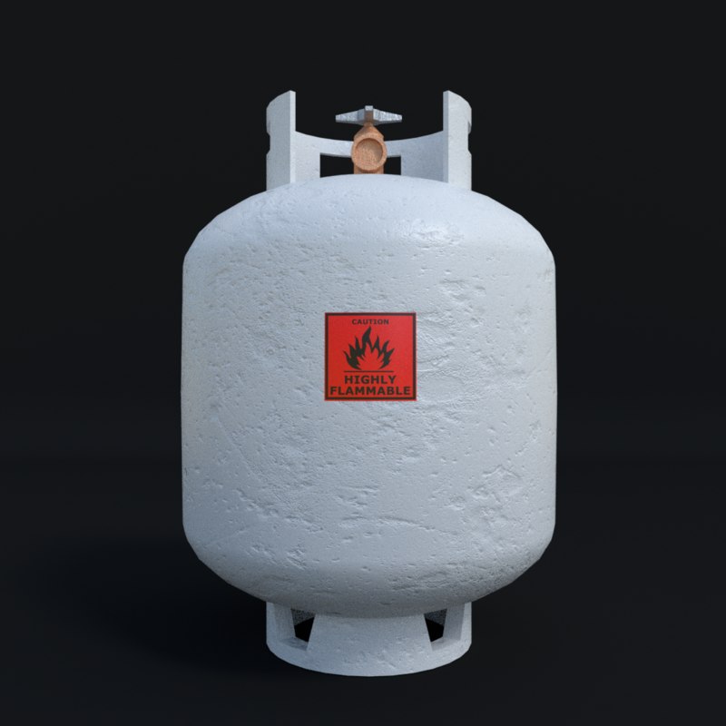 photorealistic gas container obj