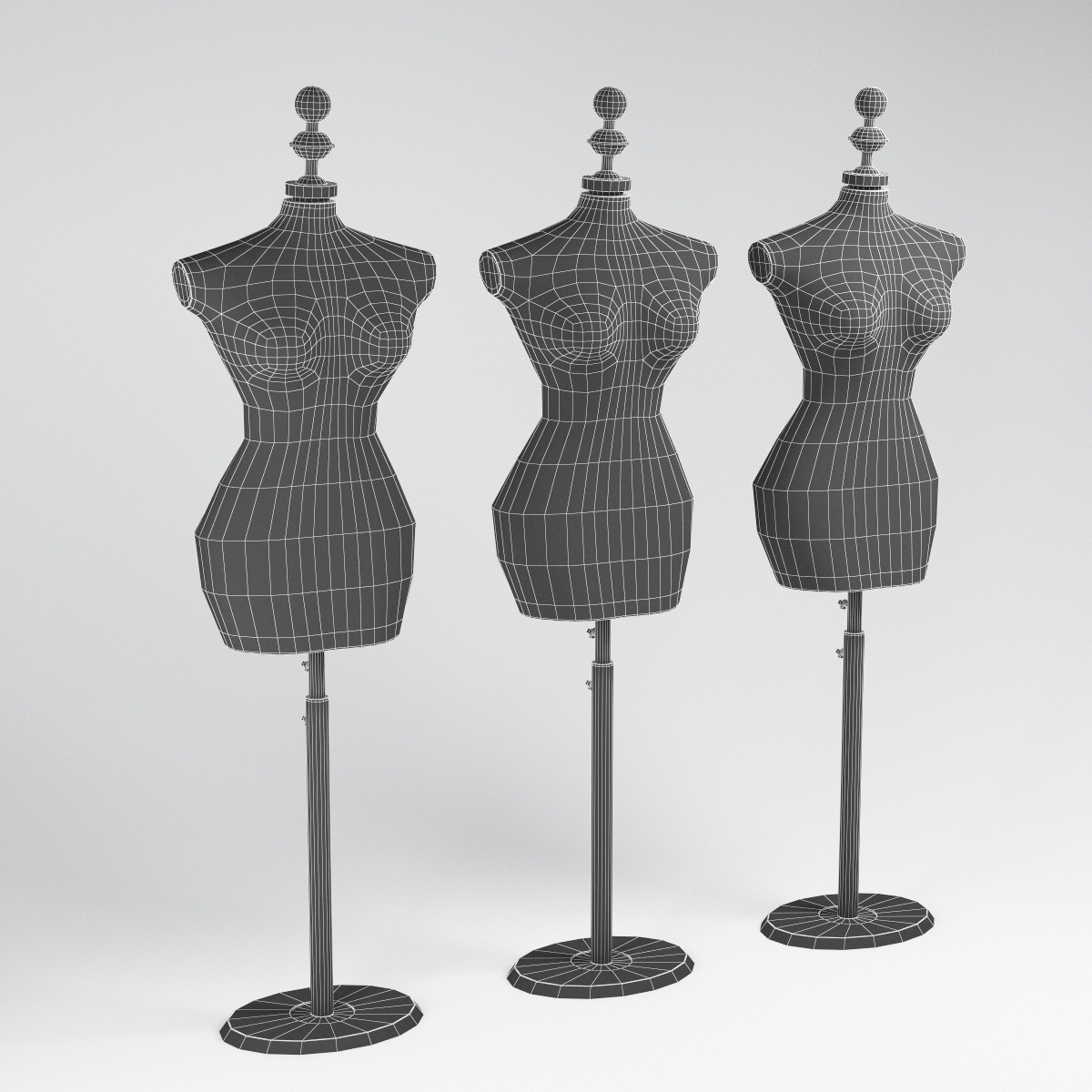 3d buste mannequin model