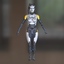 3d model sci-fi female android character
