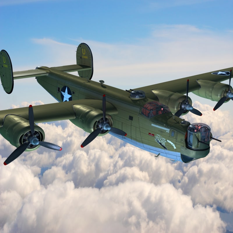 Consolidated B-24 Liberator American 3d Lwo