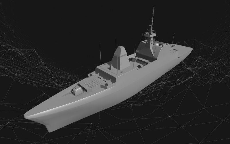 navy ship formidable obj