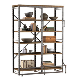 3d french library wide rack