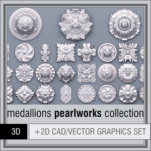 3d 1d pearlworks medallions model