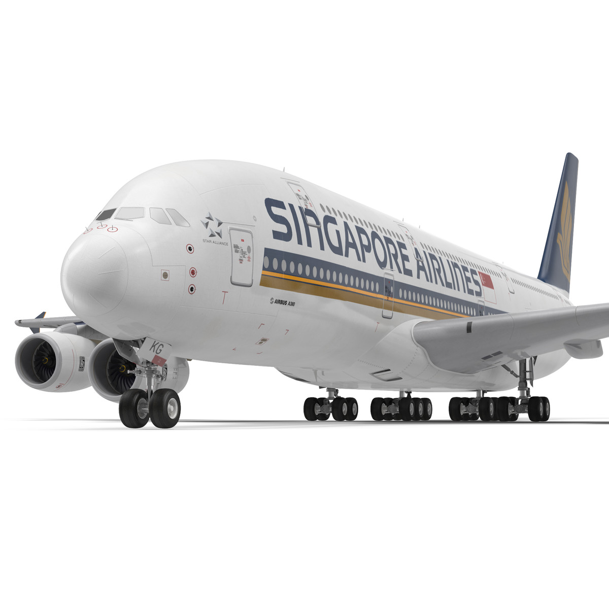 Resultado de imagen para A380 Singapore Airlines white