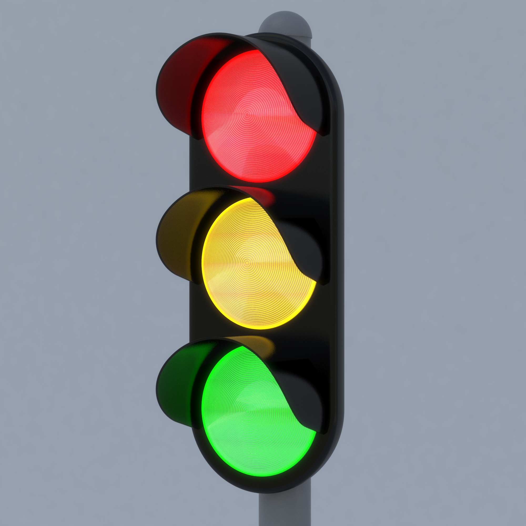 traffic light 3d max