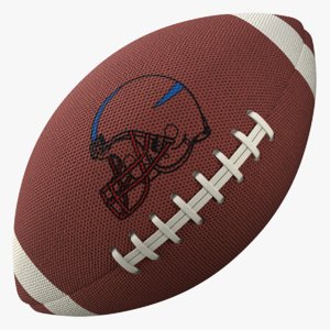 3d model american football ball