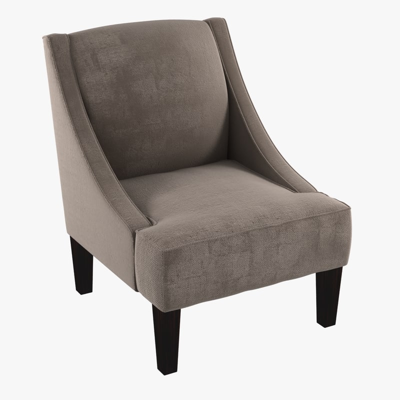 custom lounge armchair beige 3d 3ds