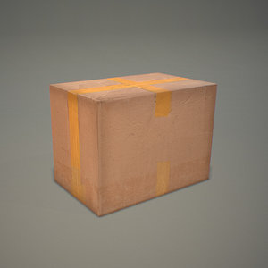 russian cardboard box 3d 3ds