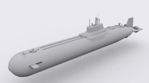 3d typhoon class submarine model