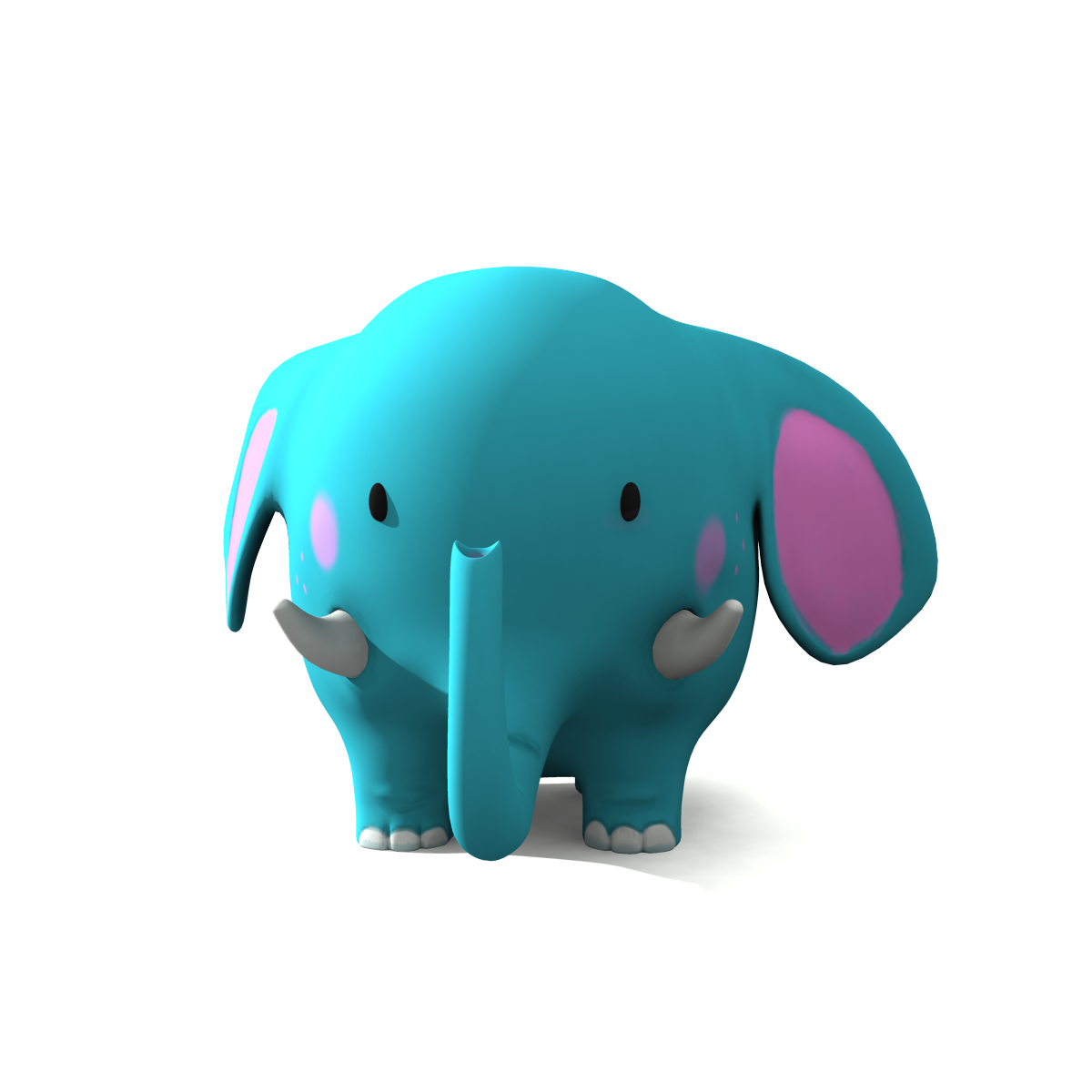 toon elephant obj