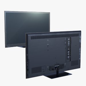 3d model real-time ready flatscreen tv