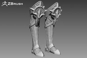 armor boots zbrush ztl 3ds