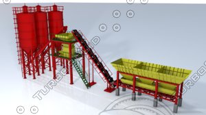 3d model plant production cement factory