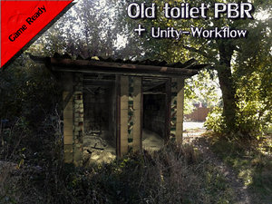 realistic old toilet 3d model
