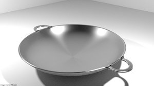 3d model frying kitchenware pan