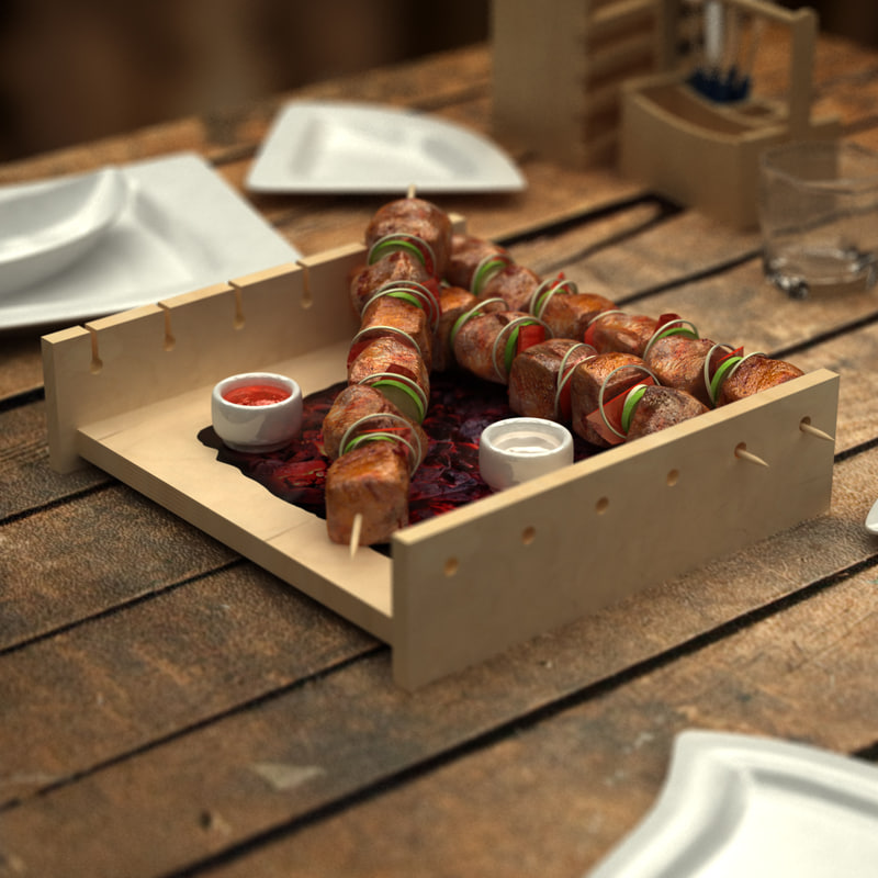 烤羊肉串3d模型