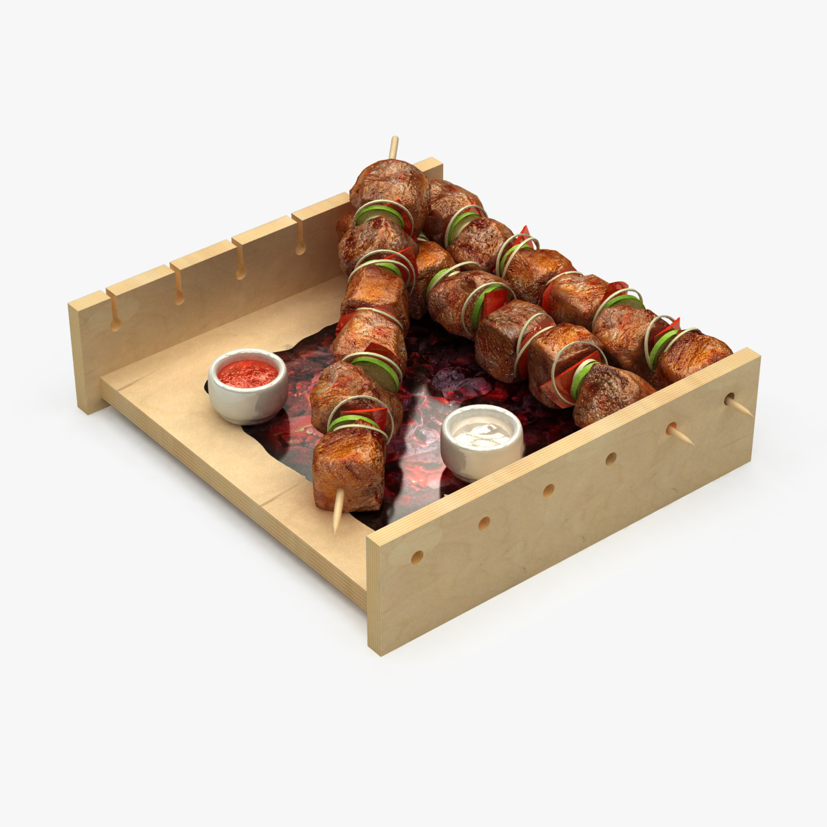 烤羊肉串3d模型