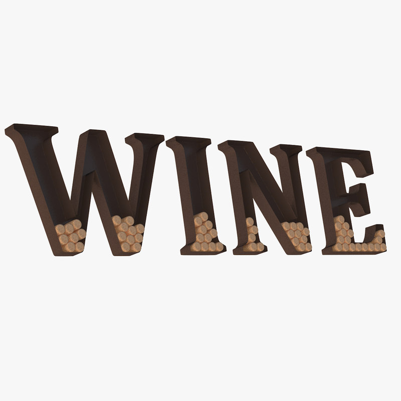 3d wall art wine model
