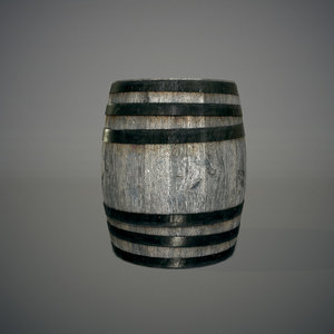 3dsmax old wooden barrel