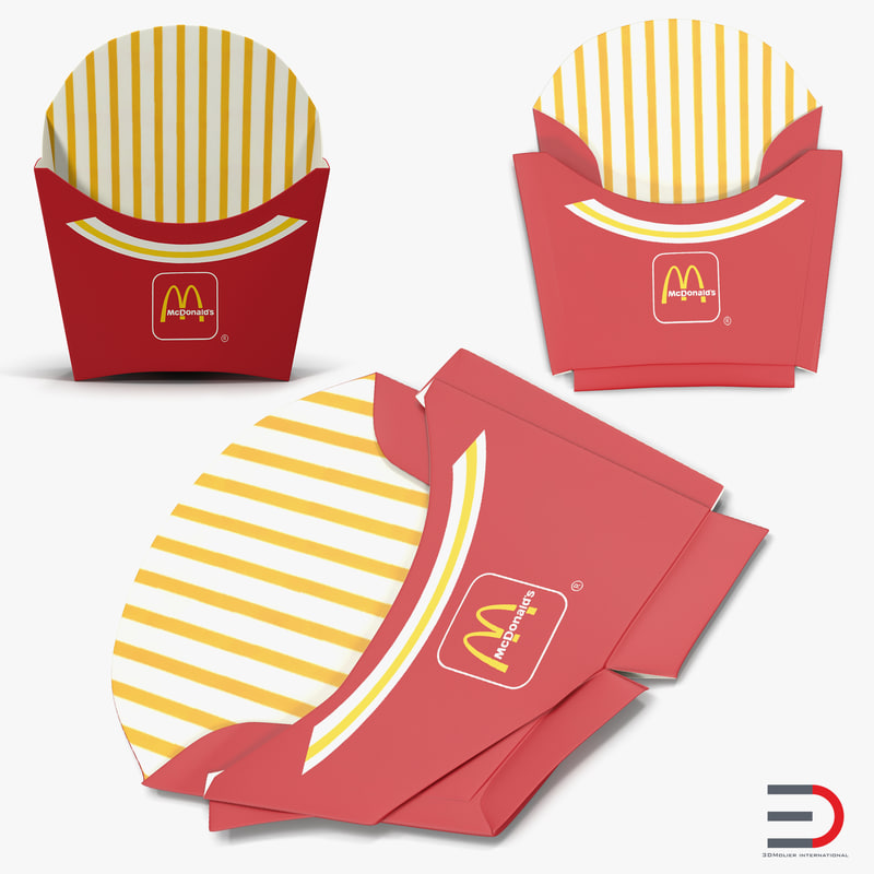 3ds french fry boxes mcdonalds