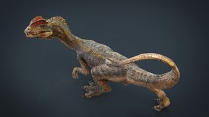 hd dilophosaurus 3d max