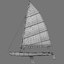 obj laser sailboat