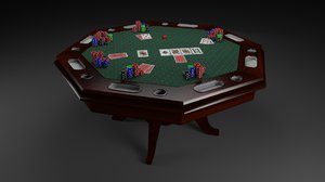 3d poker table model