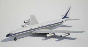 3d low-poly boeing airfrance