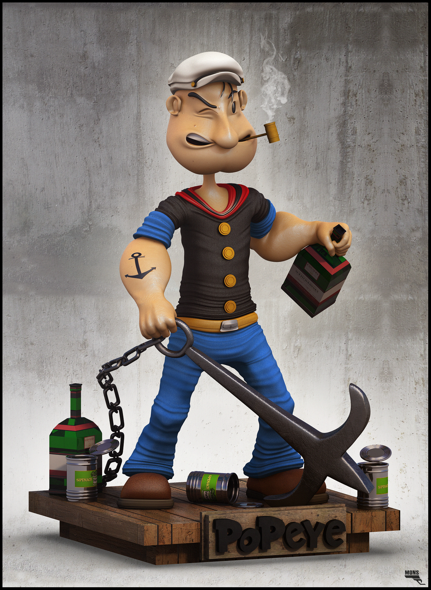 9100 Gambar Popeye Keren 3d Terbaru