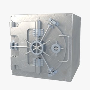 weathered vault door 3d 3ds