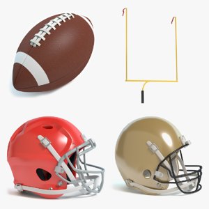 3d football equipment helmet model