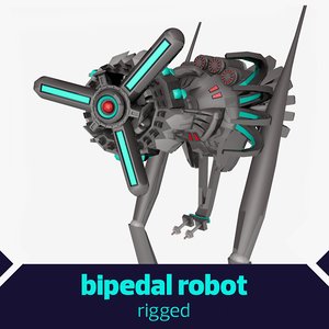 bipedal robot 3d 3ds