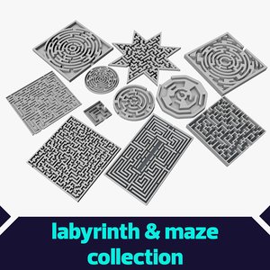labyrinths mazes elements 3d model