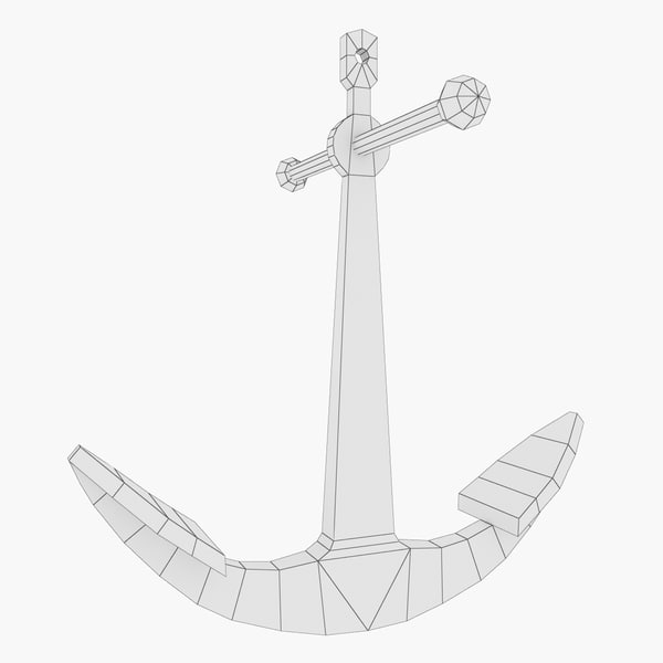 3d model ship anchor
