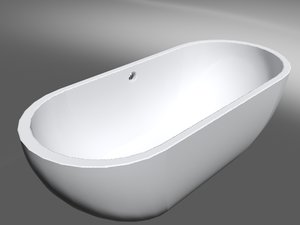 bathroom tub center drain 3d model