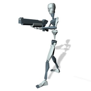 Soldier stand shot