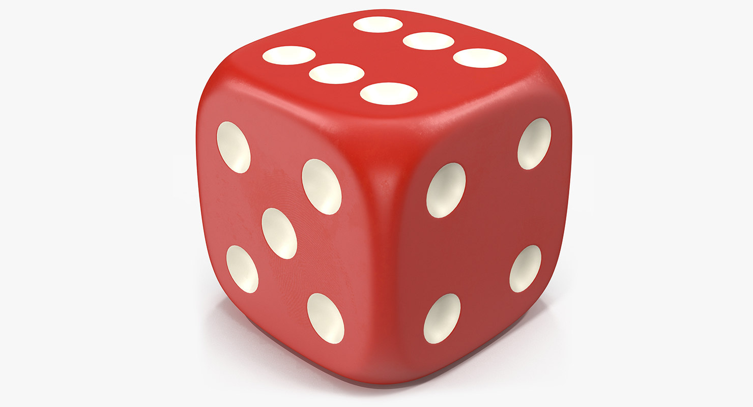 3d 6 edged dice model