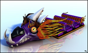 roller coaster dragon 3d fbx