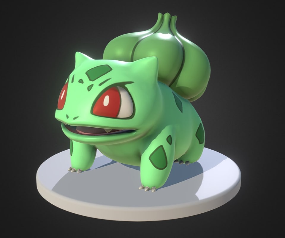 bulbasaur pokemon 3d model