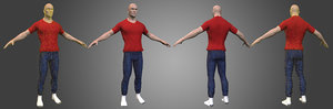 3d strong male character